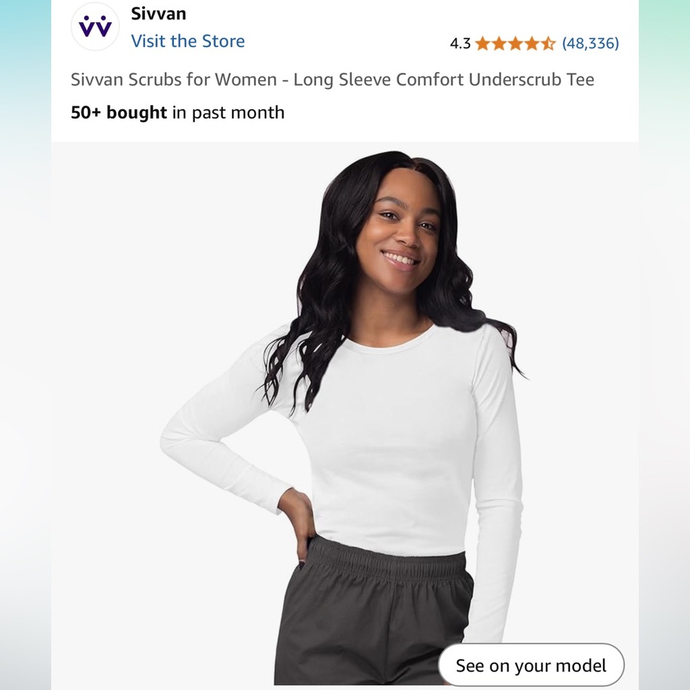 Amazon long sleeve white shirt